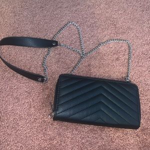 black and silver small purse
